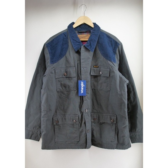 Wrangler Other - Wrangler Men's Pinstripe‎ Navy Button Down Barn Coat XL 112318249